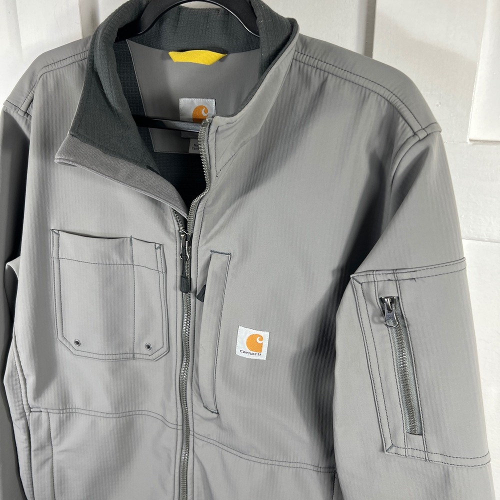 Carhartt Crowley Softshell Jacket Mens Medium Gray Full Zip Workwear 102703
